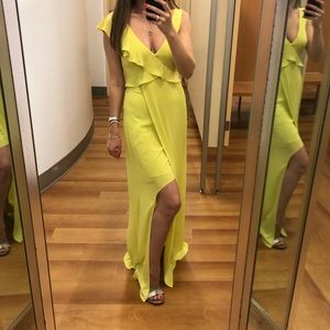 BCBGMaxAzria lemongrass yellow dress